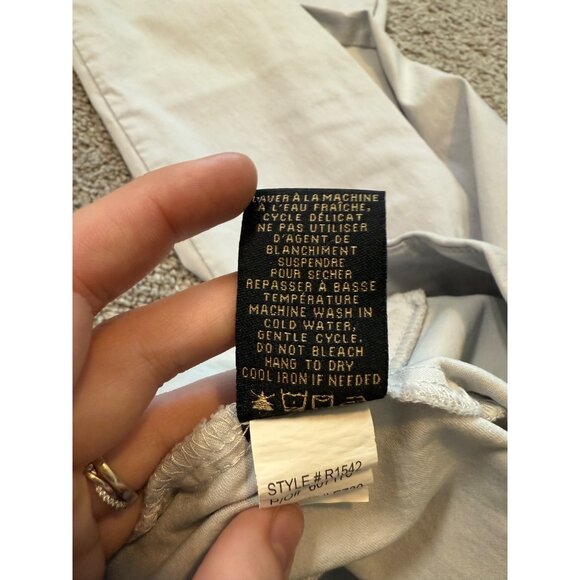 Renuar Straight Leg Stretch Ankle Pant Womens Size 6 Side Slit Faux Pockets - Picture 8 of 8